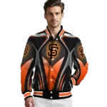 personalized san francisco giants mesh chest black crocs black varsity jacket best selling
