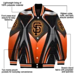 personalized san francisco giants mesh chest black crocs black varsity jacket best selling