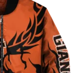 personalized san francisco giants winged blaze orange white bomber jacket best selling