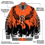 personalized san francisco giants winged blaze orange white varsity jacket best selling