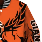 personalized san francisco giants winged blaze orange white varsity jacket best selling