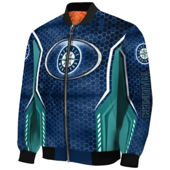 personalized seattle mariners power plate navy blue bomber jacket best selling