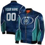 personalized seattle mariners power plate navy blue bomber jacket best selling