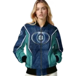 personalized seattle mariners power plate navy blue bomber jacket best selling