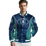 personalized seattle mariners power plate navy blue varsity jacket best selling