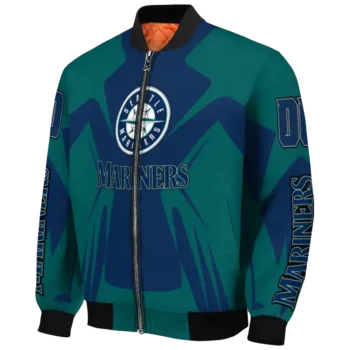 personalized seattle mariners spider mark navy blue teal crocs bomber jacket best selling