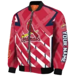 personalized st louis cardinals chevron angles red bomber jacket best selling