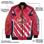 personalized st louis cardinals chevron angles red bomber jacket best selling