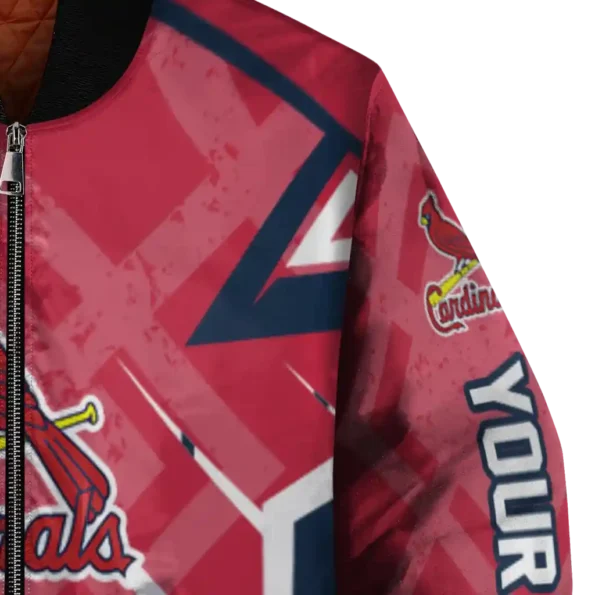 personalized st louis cardinals chevron angles red bomber jacket premium grade
