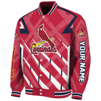 personalized st louis cardinals chevron angles red varsity jacket best selling