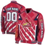 personalized st louis cardinals chevron angles red varsity jacket best selling
