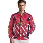 personalized st louis cardinals chevron angles red varsity jacket best selling
