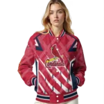 personalized st louis cardinals chevron angles red varsity jacket best selling