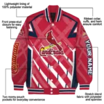 personalized st louis cardinals chevron angles red varsity jacket best selling