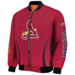 personalized st louis cardinals chevron arrow red bomber jacket best selling