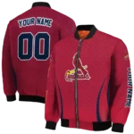 personalized st louis cardinals chevron arrow red bomber jacket best selling