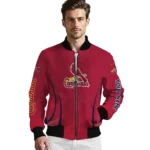 personalized st louis cardinals chevron arrow red bomber jacket best selling