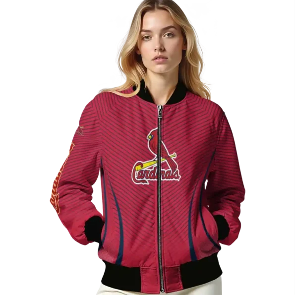 personalized st louis cardinals chevron arrow red bomber jacket latest model