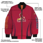 personalized st louis cardinals chevron arrow red bomber jacket best selling