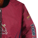 personalized st louis cardinals chevron arrow red bomber jacket best selling
