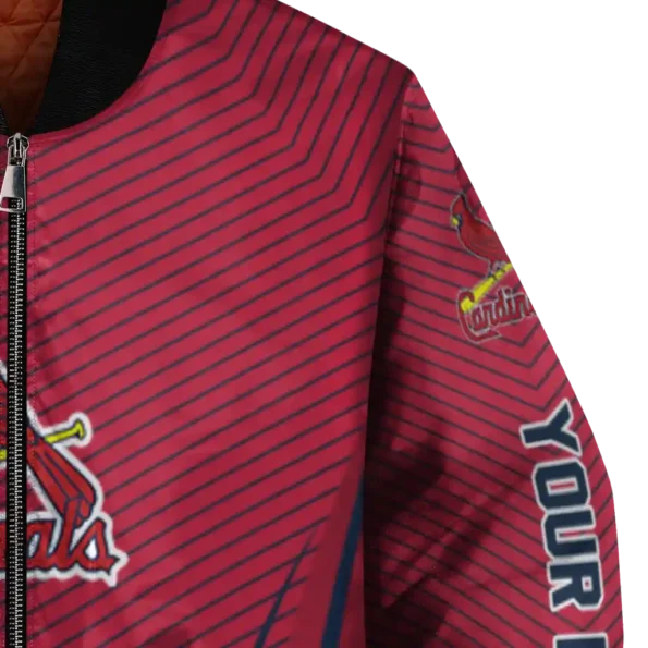 personalized st louis cardinals chevron arrow red bomber jacket premium grade