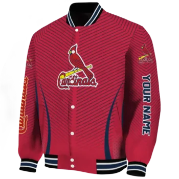 personalized st louis cardinals chevron arrow red varsity jacket best selling