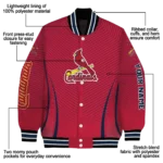 personalized st louis cardinals chevron arrow red varsity jacket best selling
