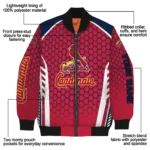 personalized st louis cardinals hexagon grid red bomber jacket best selling