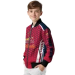 personalized st louis cardinals hexagon grid red bomber jacket best selling