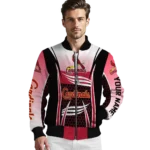 personalized st louis cardinals mesh effect red black bomber jacket best selling