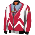 personalized st louis cardinals v stripes red white bomber jacket best selling