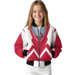 personalized st louis cardinals v stripes red white bomber jacket best selling