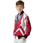 personalized st louis cardinals v stripes red white bomber jacket best selling