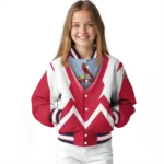 personalized st louis cardinals v stripes red white varsity jacket best selling
