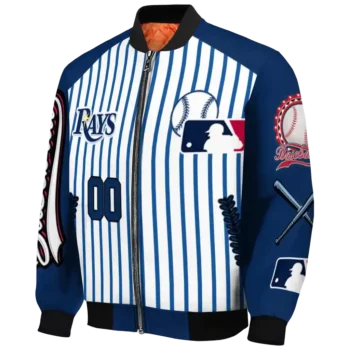 personalized tampa bay rays eagle baseball navy white bomber jacket best selling