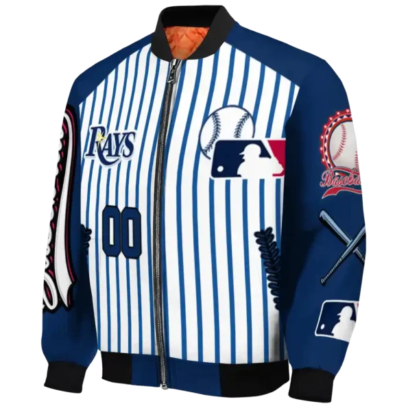 personalized tampa bay rays eagle baseball navy white bomber jacket best selling