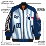 personalized tampa bay rays eagle baseball navy white bomber jacket best selling