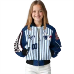 personalized tampa bay rays eagle baseball navy white bomber jacket best selling