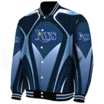 personalized tampa bay rays mesh chest light blue crocs black varsity jacket best selling