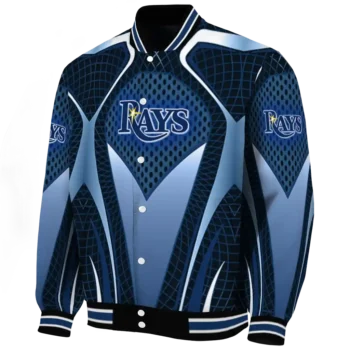 personalized tampa bay rays mesh chest light blue crocs black varsity jacket best selling
