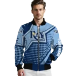 personalized tampa bay rays star burst navy bomber jacket best selling