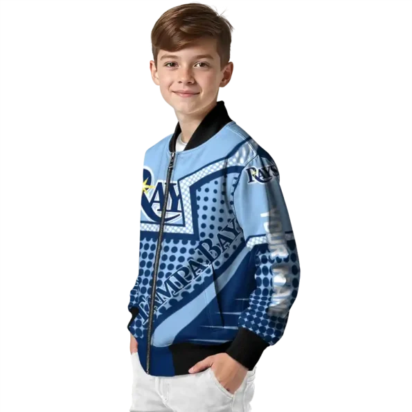 personalized tampa bay rays star burst navy bomber jacket trendy