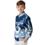 personalized tampa bay rays winged blaze navy white varsity jacket best selling
