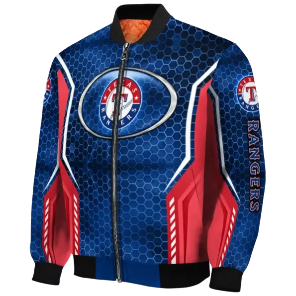 personalized texas rangers power plate blue bomber jacket best selling