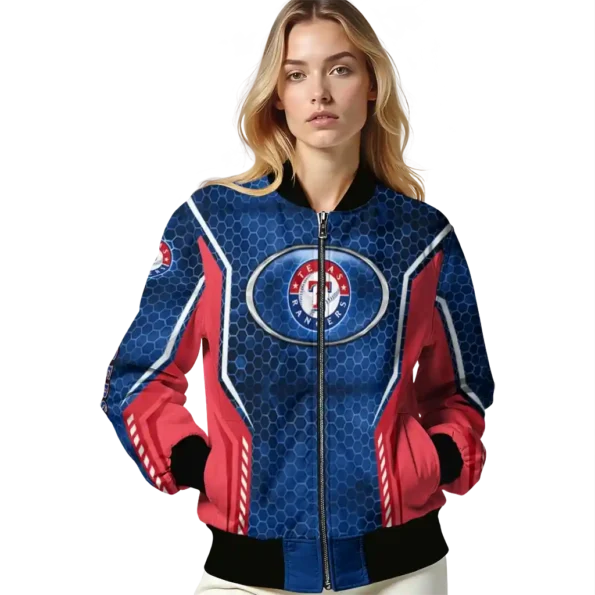 personalized texas rangers power plate blue bomber jacket latest model