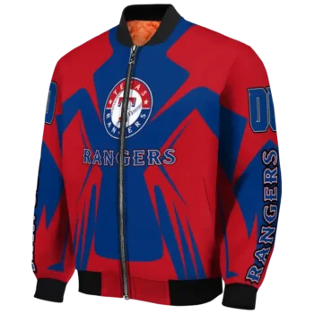 personalized texas rangers spider mark blue red crocs bomber jacket best selling