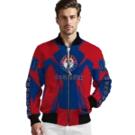 personalized texas rangers spider mark blue red crocs bomber jacket best selling