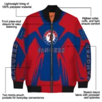 personalized texas rangers spider mark blue red crocs bomber jacket best selling