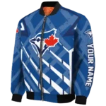 personalized toronto blue jays chevron angles blue bomber jacket best selling