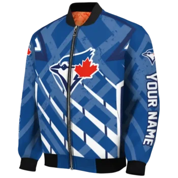 personalized toronto blue jays chevron angles blue bomber jacket best selling